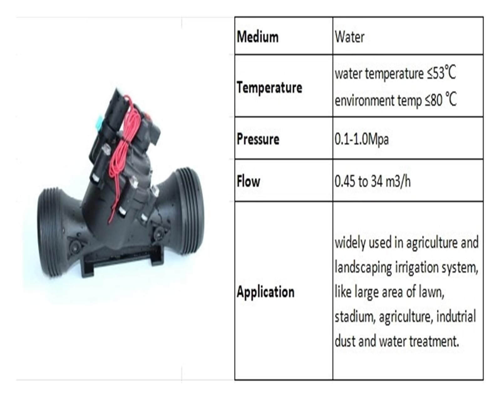 Electroválvula de riego 3 Pulgadas, 220 V, 12, 24 CC, con Enclavamiento y regulación caudal for agrícola(DC 24v)
