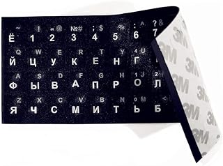 Dustproof Waterproof Strong Viscosity Russian English Keyboard Layout Sticker for Laptop PC