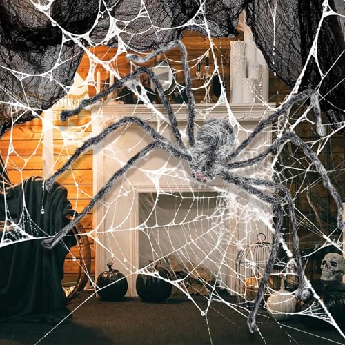 Araignée d'Halloween de 1.50 m au format géant et effrayant