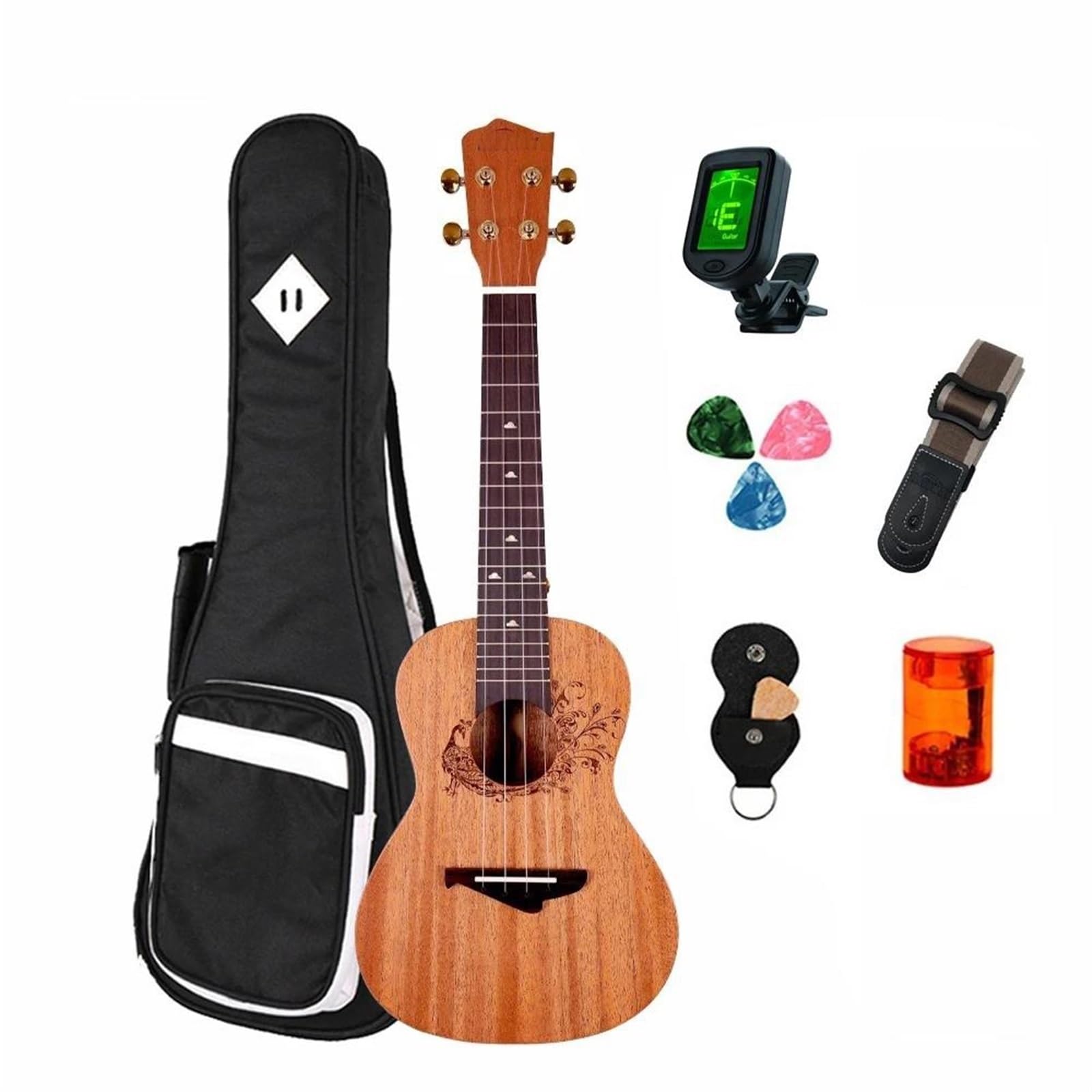 Koncertowy Sopran Tenorowy 23" Sapele Ukulele Aquila Strings Opcjonalny Pakiet Tunera(Color:3/4)
