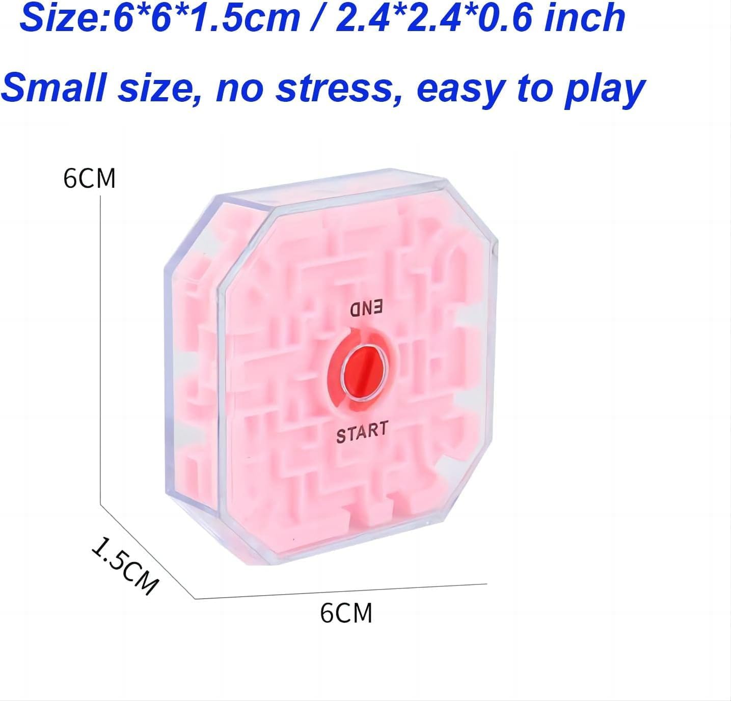 Magiczna kostka 3D Puzzle Labirynt Równowaga Labirynt Zabawki toczące się piłki, nauka edukacyjna Fidget Zabawka dla dzieci Dzieci Chłopcy Dziewczęta Mały rozmiar (4 szt.)