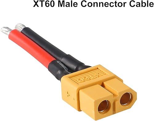 Miniatura 5 de 6 pares de conectores XT60 14AWG de alambre de silicona hembra y macho de 2.244 in cable de extensión XT60 conector compatible con autos RC barco