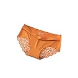 Borniu Women's Moisture-Wicking Stretch Lace Underwear Low Rise Casual Soft Breathable Panties Stretch Briefs Ladies Panties