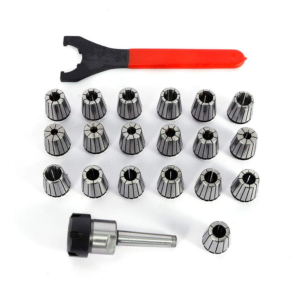 19 sztuk tulejek zaciskowych MT2 ER32 M10 Collet Chuck zestaw tulejek zaciskowych 2 mm-20 mm uchwyt zaciskowy