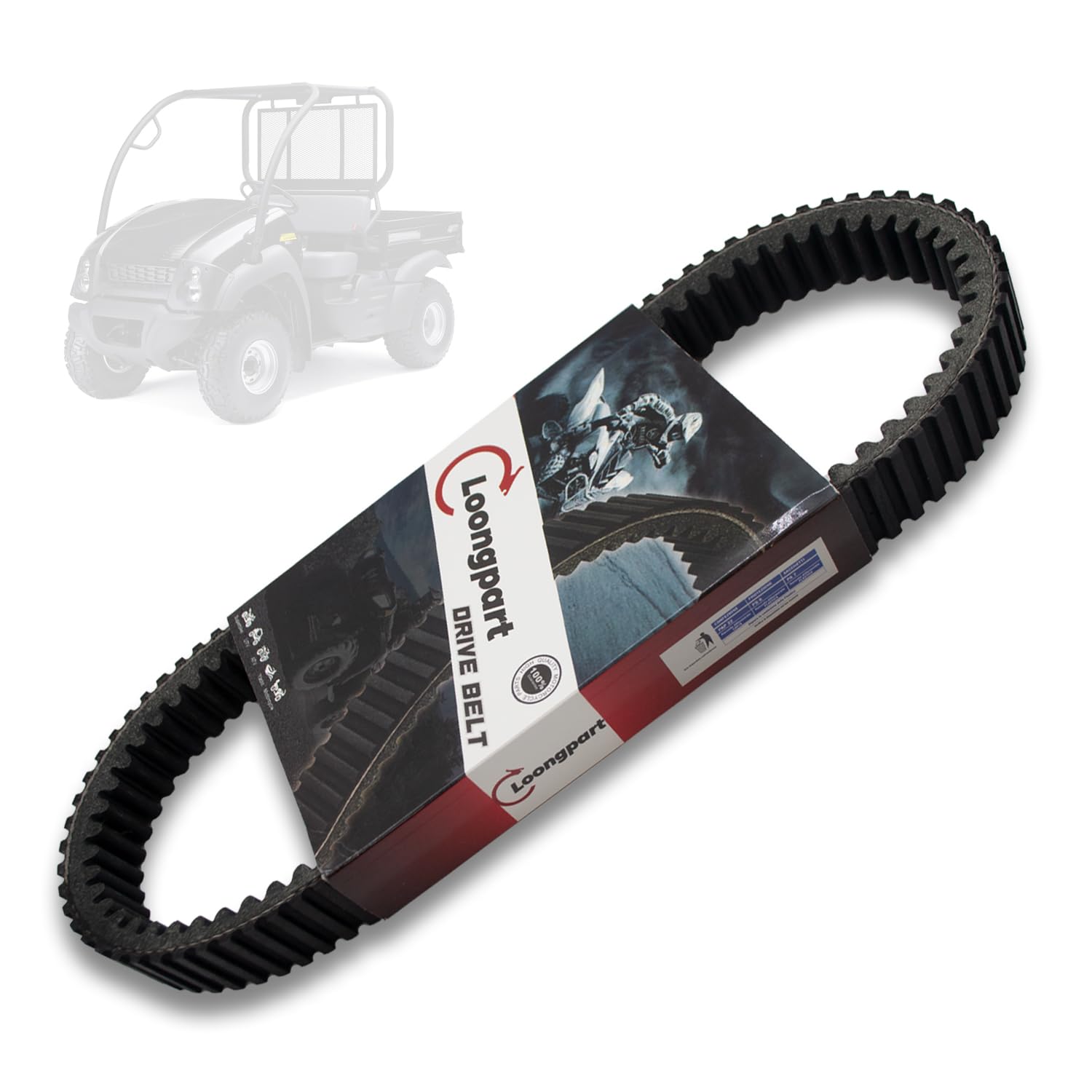 LOONGPART 59011-0011 Drive Belt Compatible with Kawasaki Mule 600/610 2005-2016 SX 2017-2023 KAF400 Engine Replaces OEM 59011-0011 UA451 UHQ451 UXP451 03G3470