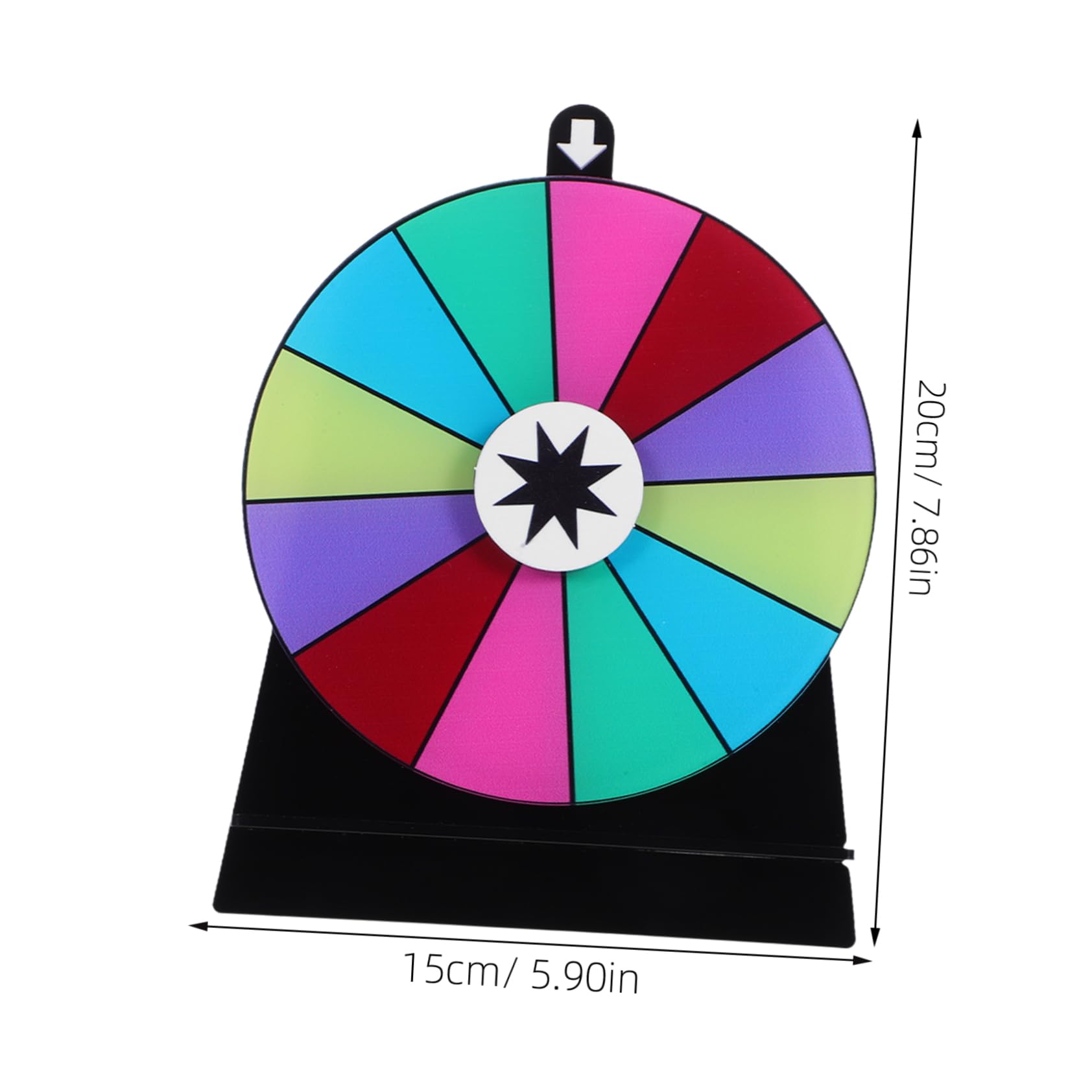 ULDIGI Interactive Party Game Wheel with 12 Slots Rotating Prize Wheel Spinner Stand for Wedding Birthday Carnival