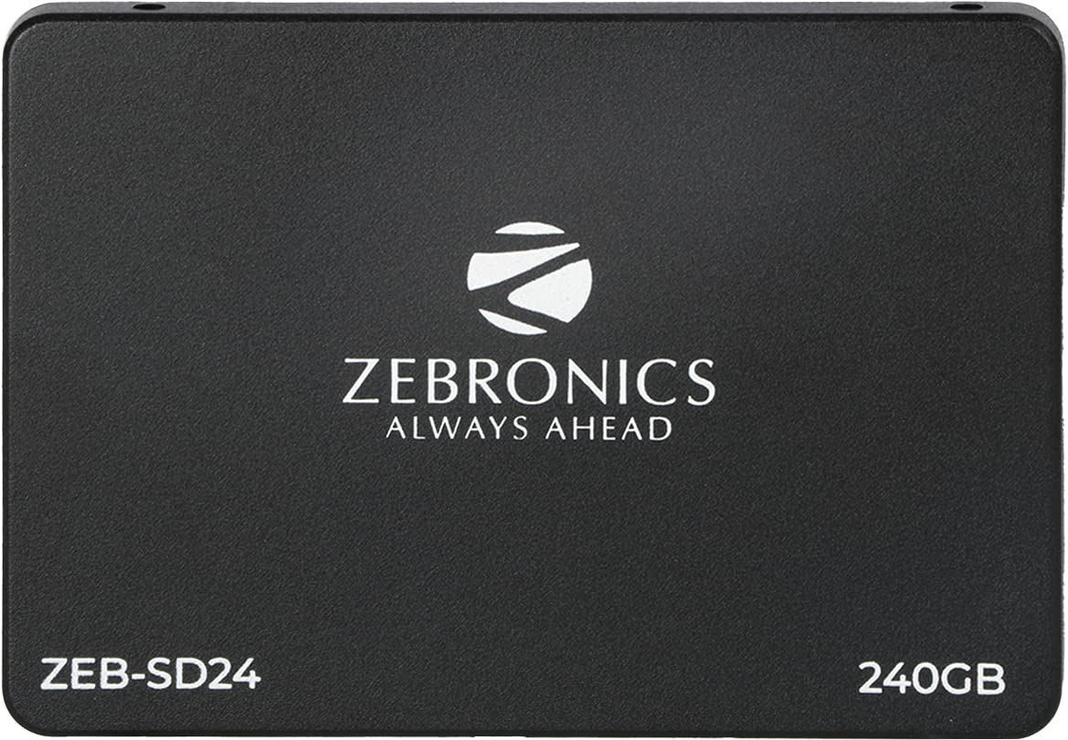 ZEBRONICS ZEB-SD24 240GB 2.5 inch(6.3cm) Solid State Drive (SSD), with SATA III Interface, 6Gb/s, Fast Performance, Ultra Low Power Consumption, S.M.A.R.T. Thermal Management and Silent Operation.