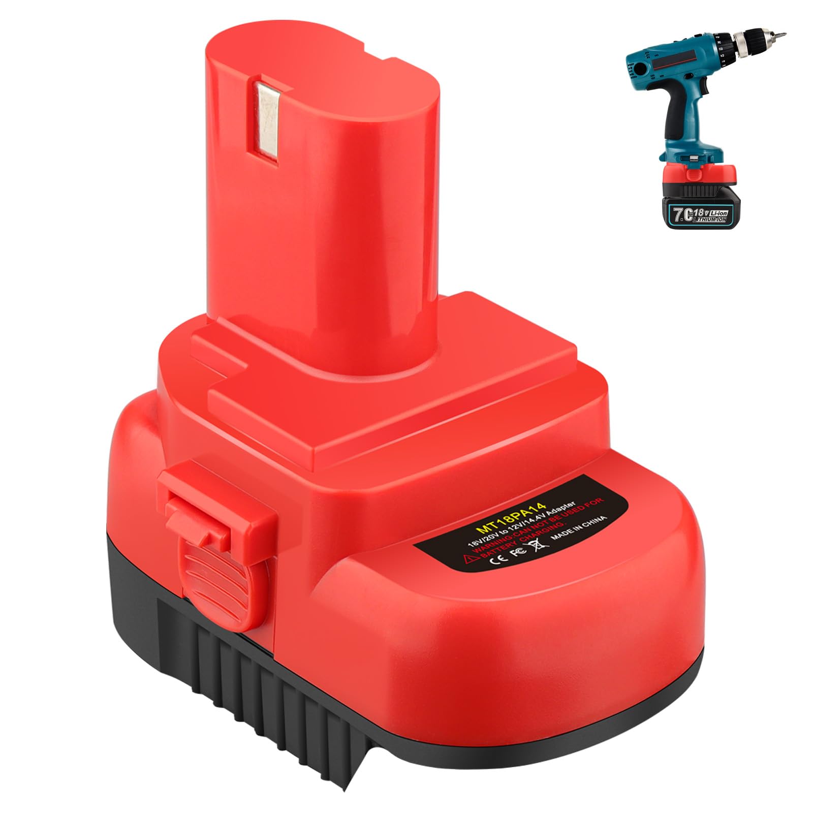 EID MT18PA14 Battery Adapter for Makita 18V LXT to 12V/14.4V Ni-CD Ni-MH Legacy Cordless Tools,Battery Not Included