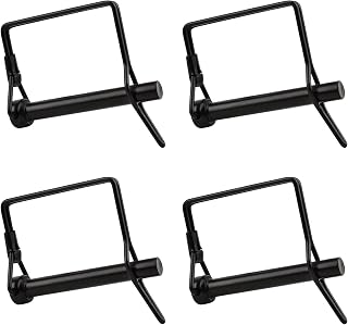 INCREWAY Drahtschlossstift, 8 mm, Karbonstahl, Sicherungsstift, Sicherheitskupplung, quadratischer Schleife, Drahtschloss, Anhänger, Pin für Bauernhof, Rasen, Garten, 4 Stück