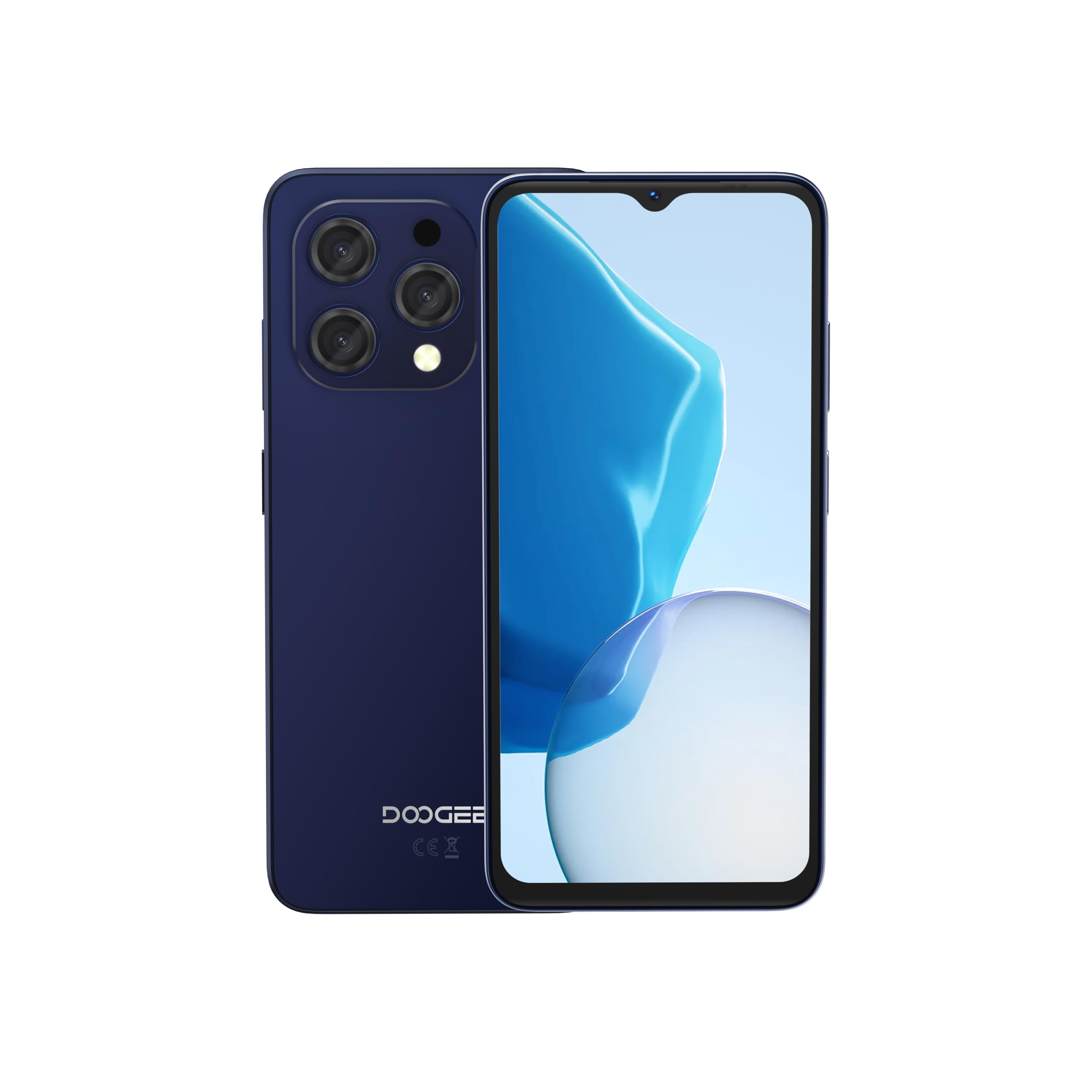 DOOGEE N55 Pro Smartphone Android 14, 6.56 Pollici HD+90Hz, 16GB RAM+256GB ROM/Espandibile 1TB, Octa-Core, 13MP+8MP Fotocamere, 5150mAh, 4G Telefono Cellulare Dual SIM, Face ID, GPS, OTG, Blu