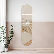 Full Length Mirror Wall Mounted for Bedroom, 12 x12in x4pcs Kids Shatterproof Acrylic Plexiglass Mirror Stickers, Safe wall mirror full length Mirror Stickers for Makeup Home Workout Gym Hallway Dorm