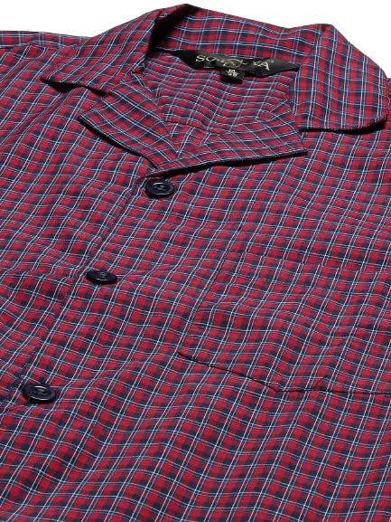 Image of SOJANYA (Since 1958 Men's Cotton Checked Nightsuit Set