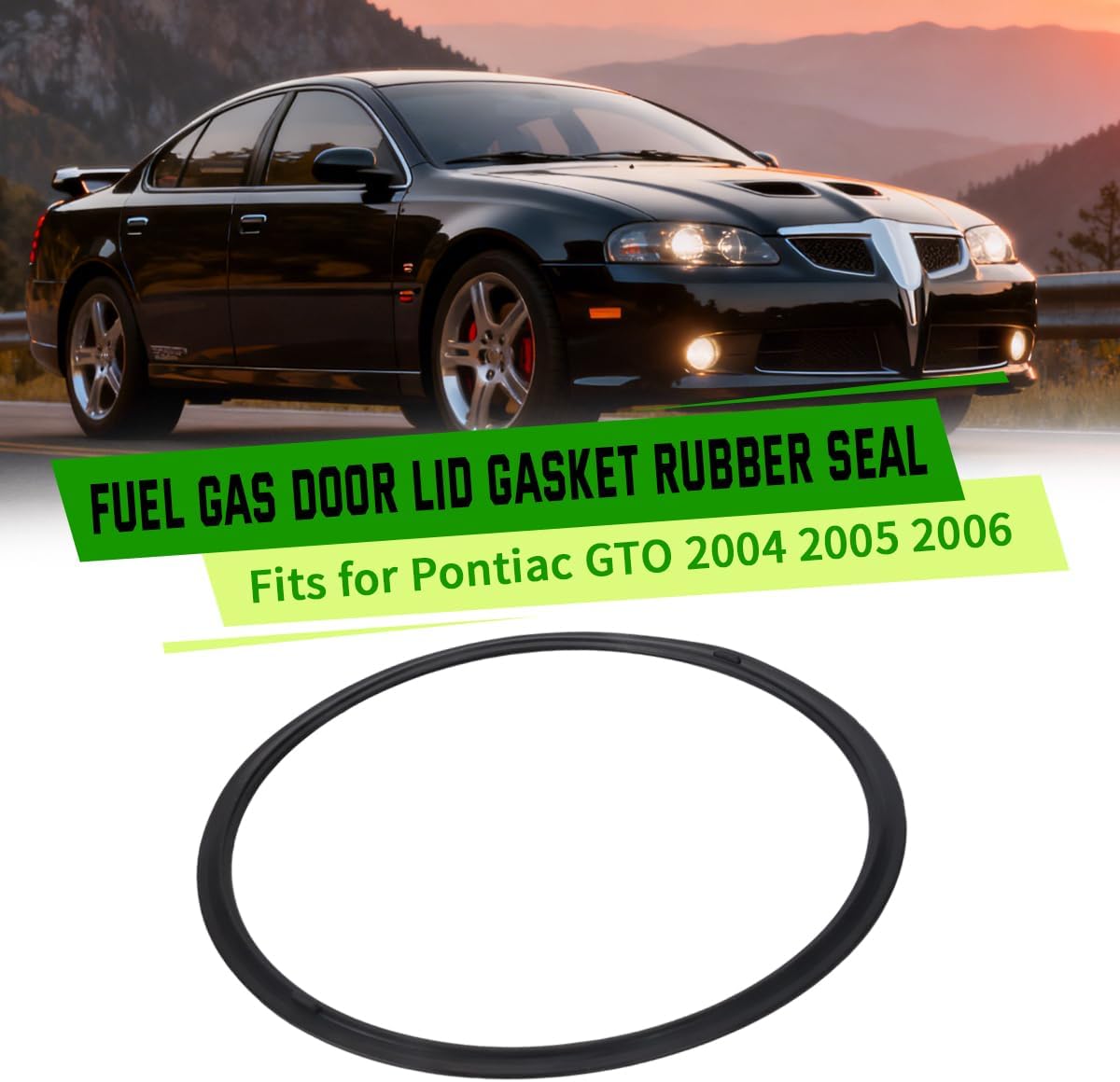 Fuel Gas Door Lid Gasket Rubber Seal for 2004 2005 2006 Pontiac GTO, Fights Rust & Leaks