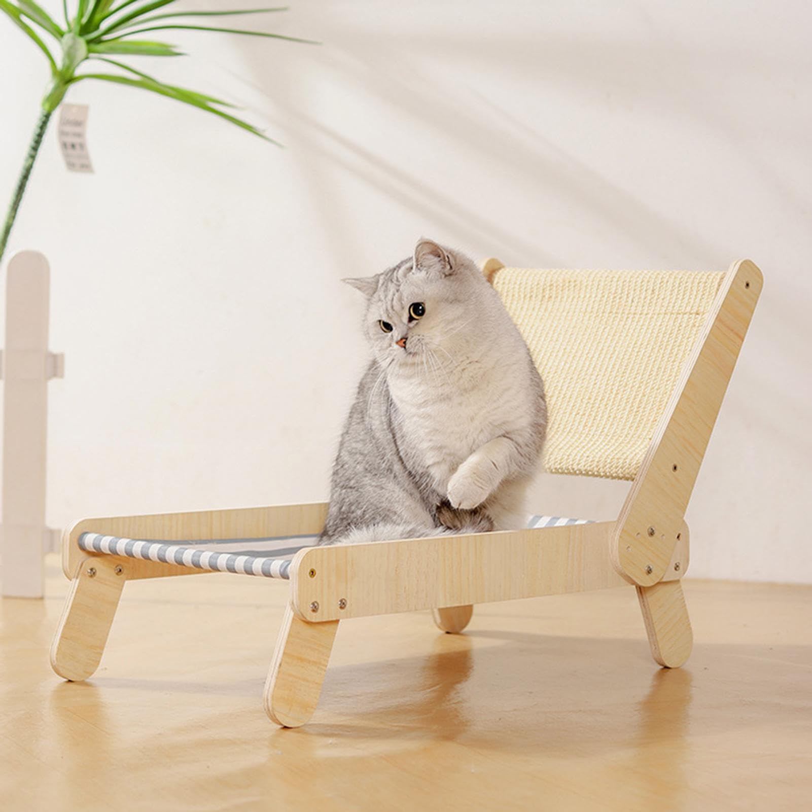 Scratteur de Chaise de Salon pour Chats, Chaise de Plage Hamac Cat Chaise à | Grand salon réglable en 4 positions pour chaton petit et moyen