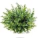 Artificial Shrubs, 6pcs Faux Plastic Eucalyptus Leaves Bushes Fake Simulation Greenery Plants Boxwood Indoor Outside Home Garden Office Verandah Wedding Decor