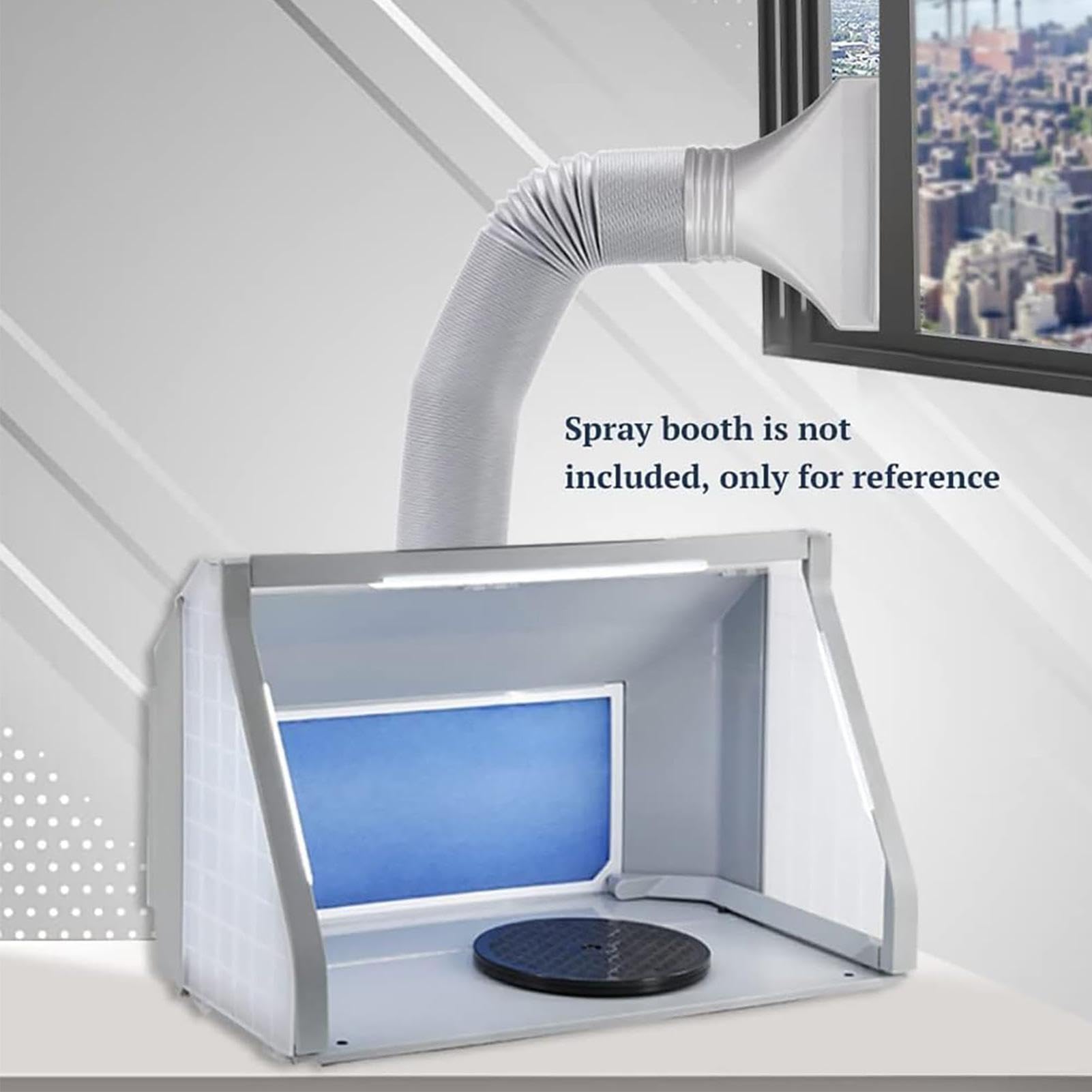 Klimaanlage Abluftschlauch Adapter Flach, ø 10cm Abluftschlauch Klimagerät Adapter für Fenster, Zubehör für Mobile Klimaanlage, Abzug, Trockner, Auto fürs Dachfenster und Enge Rahmen