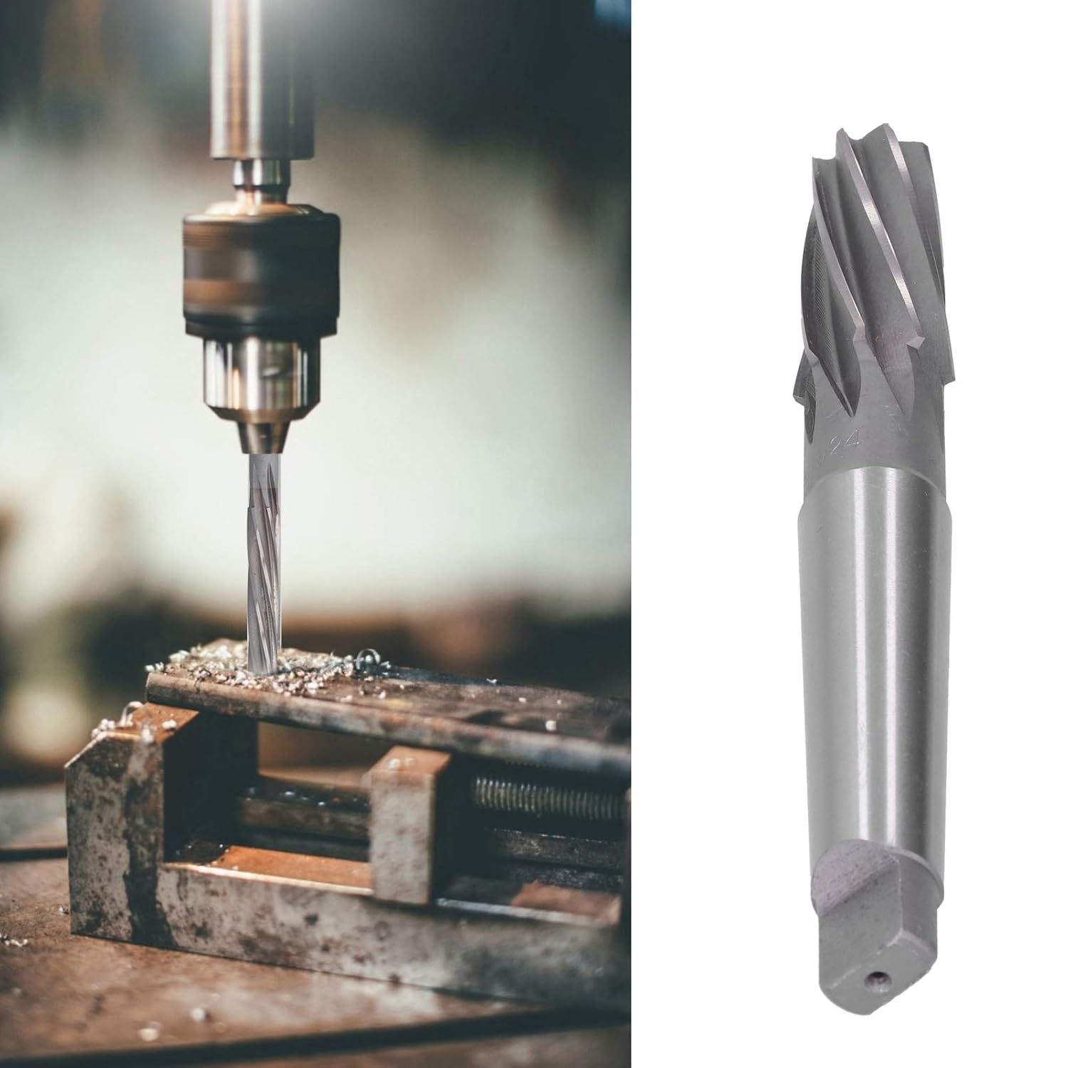 Tapered Reamer, Reamer Drill Bit, High Speed Steel Taper Shank Spiral 1 10 Machine Reamer