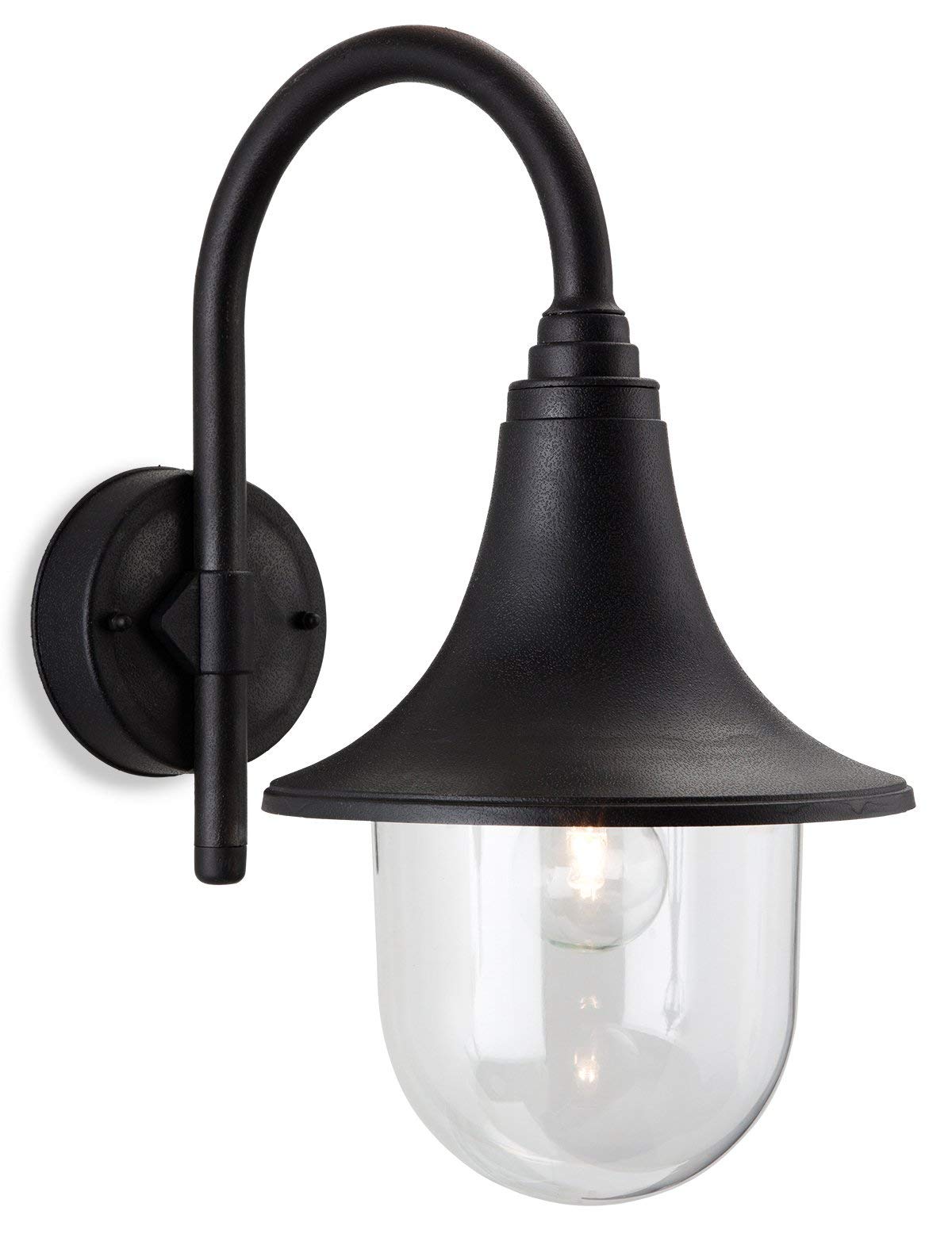 Firstlight E27 Edison Screw 100 Watt Astra Resin Lantern, Black