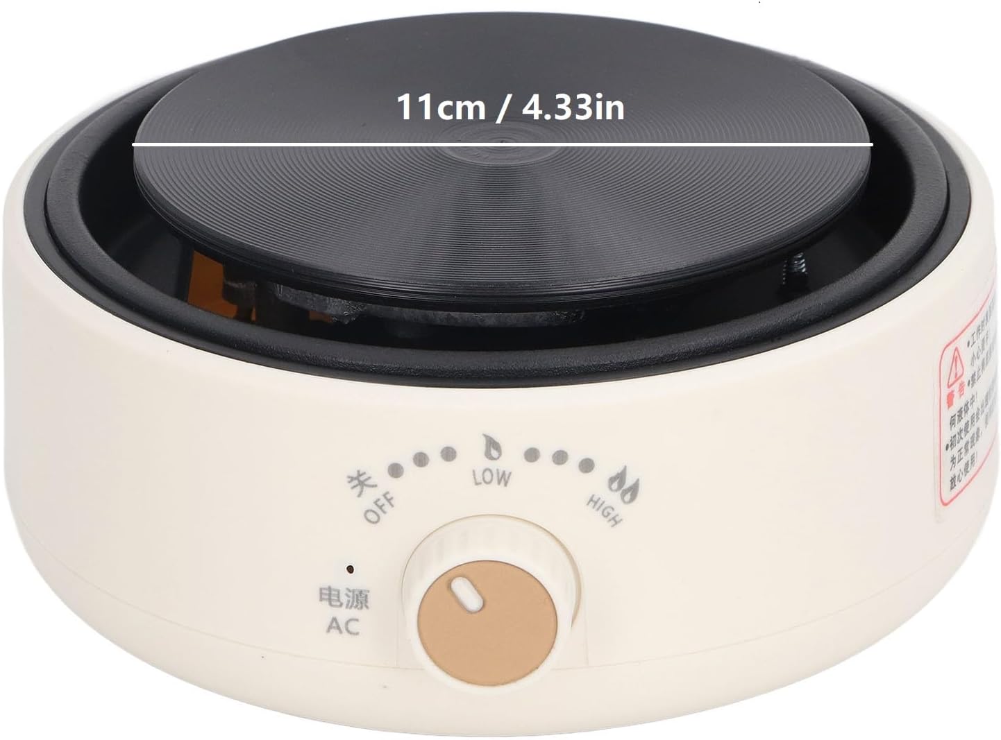 Electric Stove 500W 110V, Mini Electric Teapot Heater Stove Glass Tea Maker Hot Plates Burner Countertop Stove for Ceramic Glass Kettle(White)