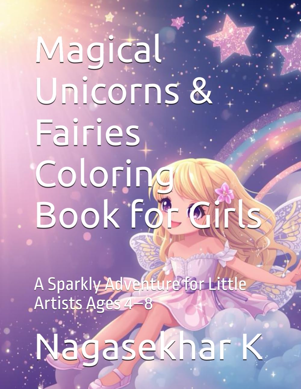 Magical Unicorns & Fairies Coloring Book for Girls: A Sparkly Adventure for Little Artists Ages 4–8