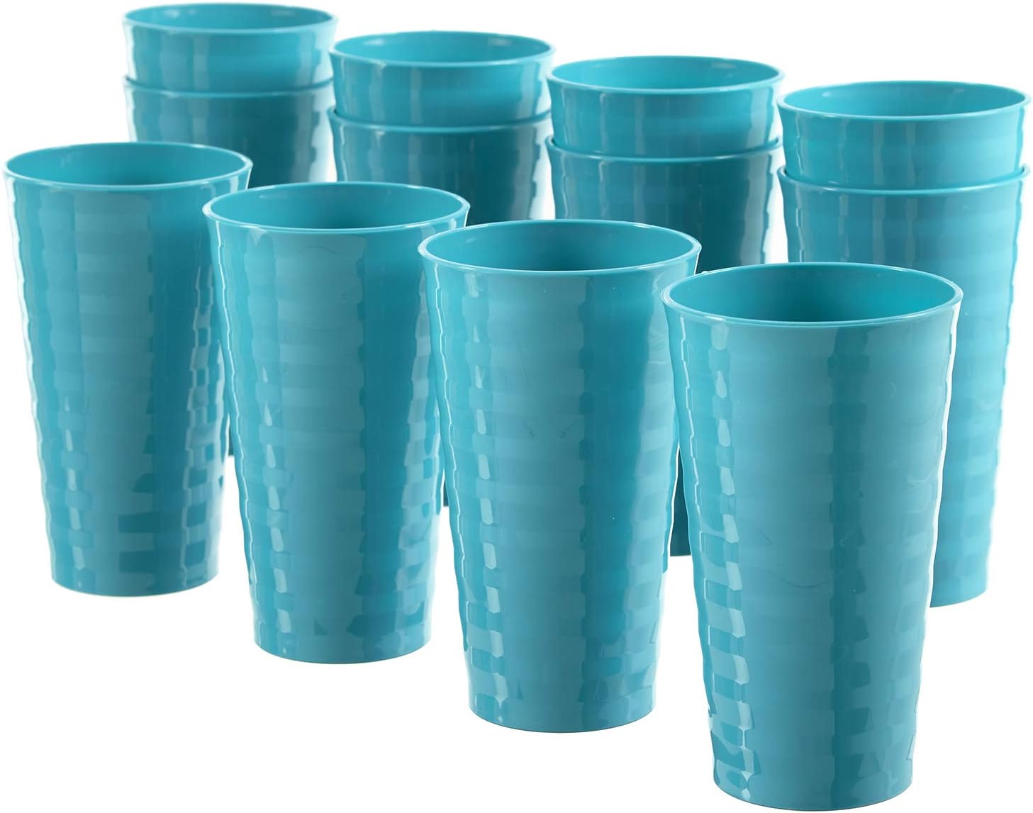 Splash 20-ounce Unbreakable Plastic Tumblers | set of 12 Teal