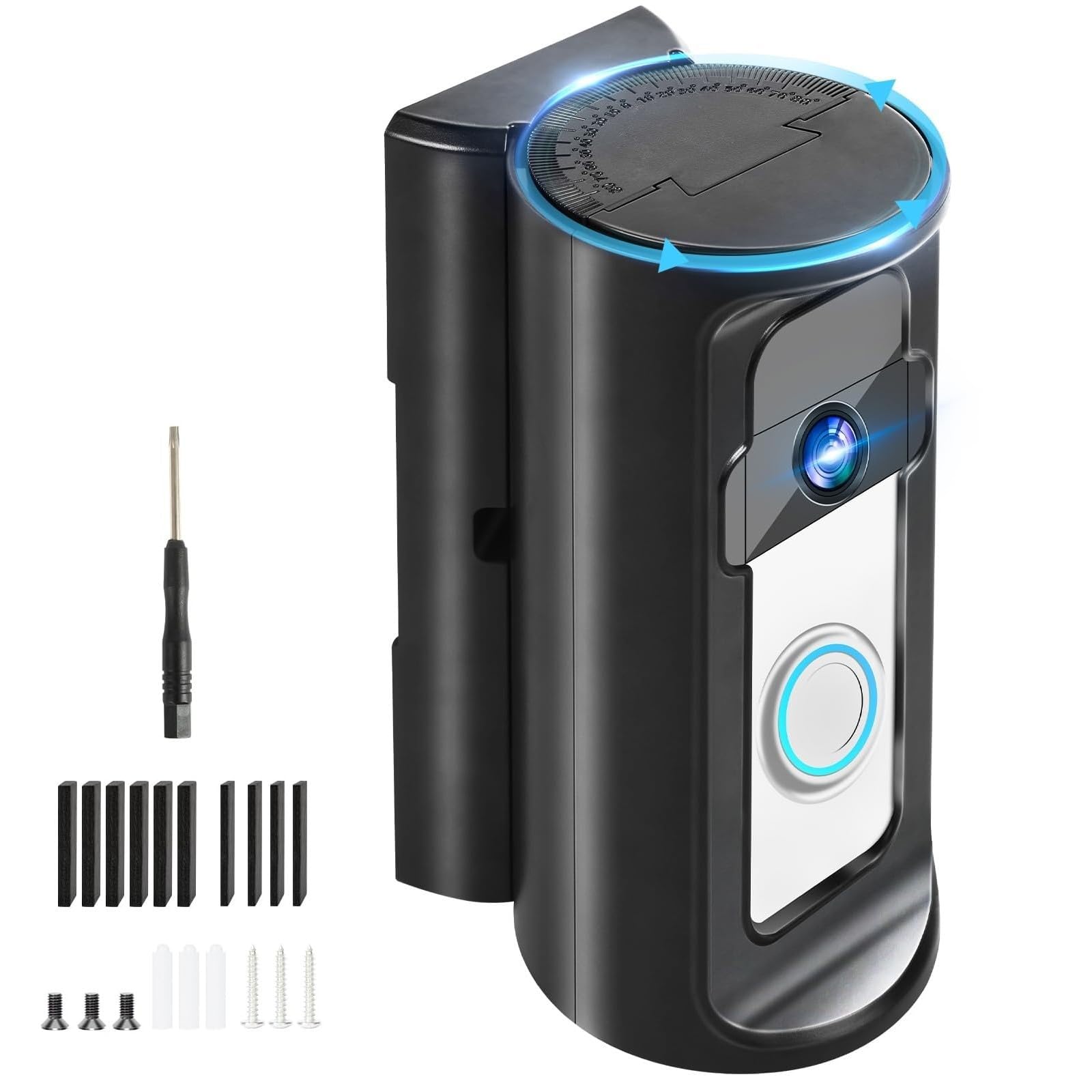 Timbre de la Puerta de Soporte, Video Timbre de la Puerta de Soporte, Timbre de la Esquina Adaptador, Compatible con Video Doorbell Wired Pro2 Plus/3/2/1
