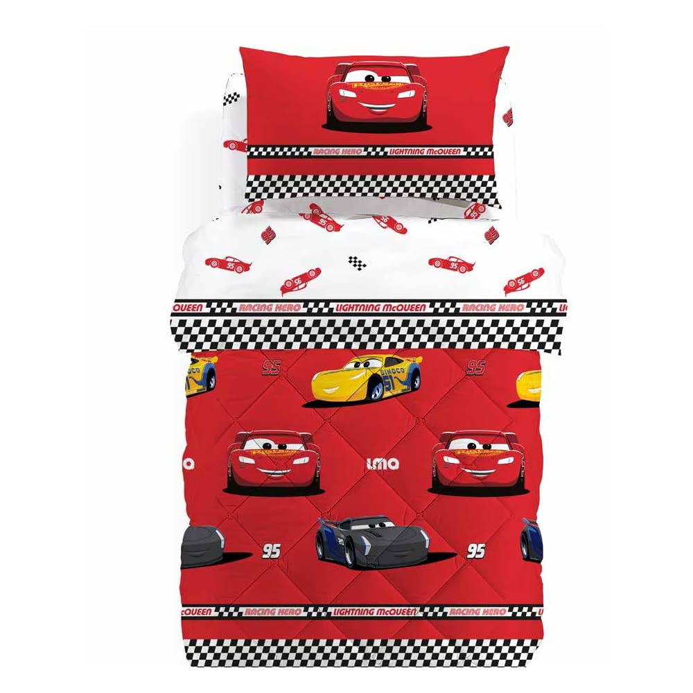 Trapunta Invernale Caleffi 220x260 Cm - Puro Cotone - Stampa Cars Racing - Foto 5