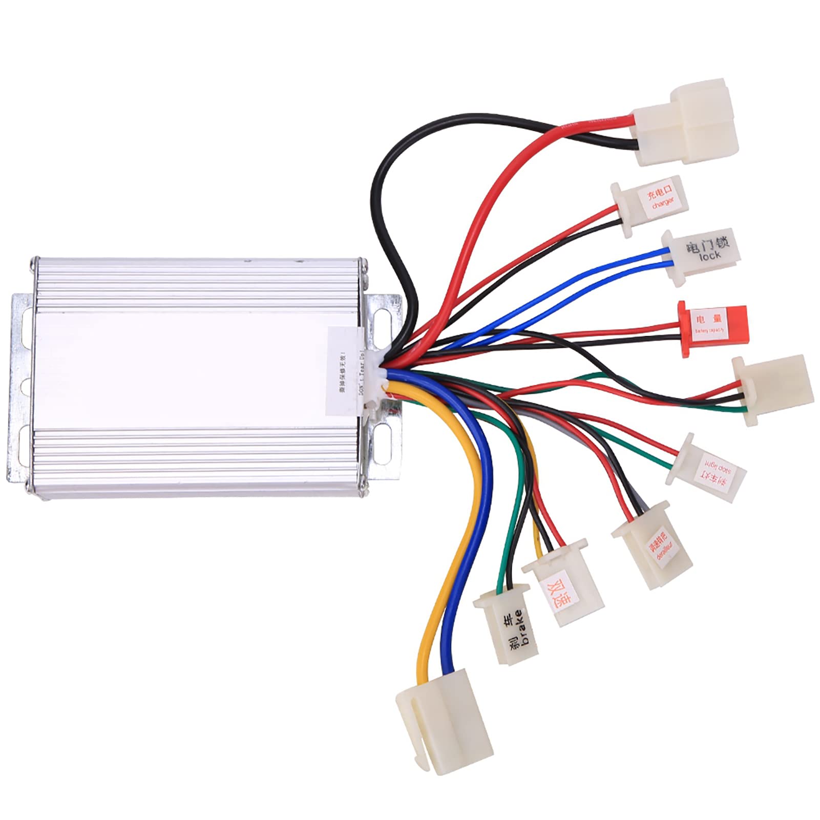 Contrôleur moteur brushed 36V 500W en alliage d'aluminium pour vélo électrique, compatible moteurs DC 180W1000W, refroidissement efficace et installation rapide