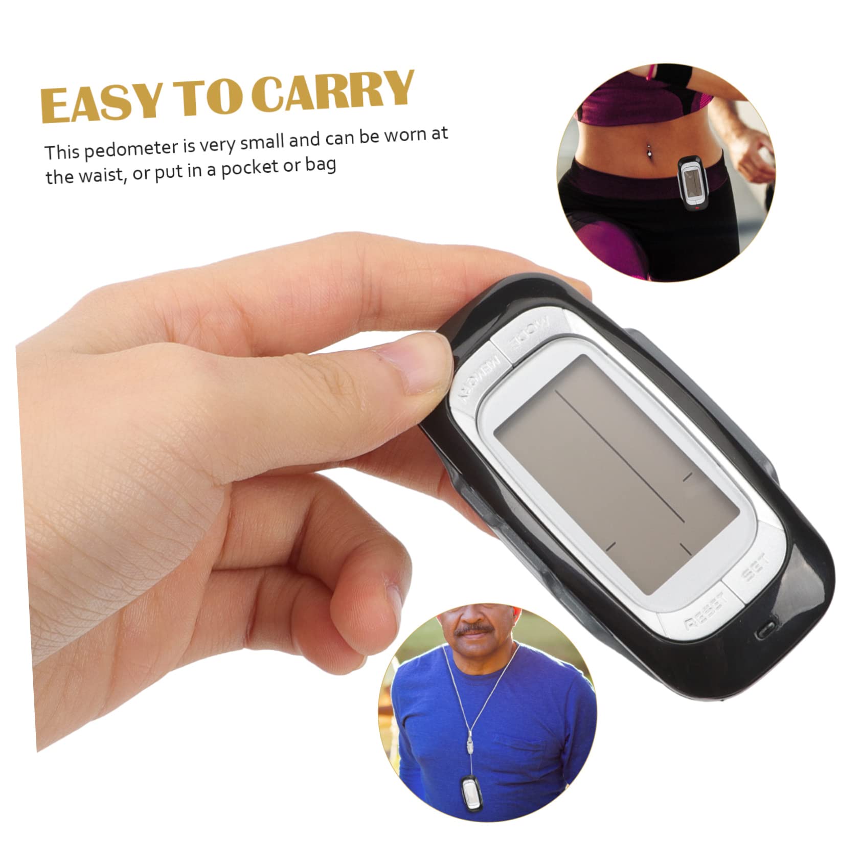 Sosoport podomètre 3D podomètre Simple de Poche Pédomètre Clip de Compteur de Pas traqueurs d'activité Marcher passomètre Professionnel passomètre pour l'extérieur Abdos