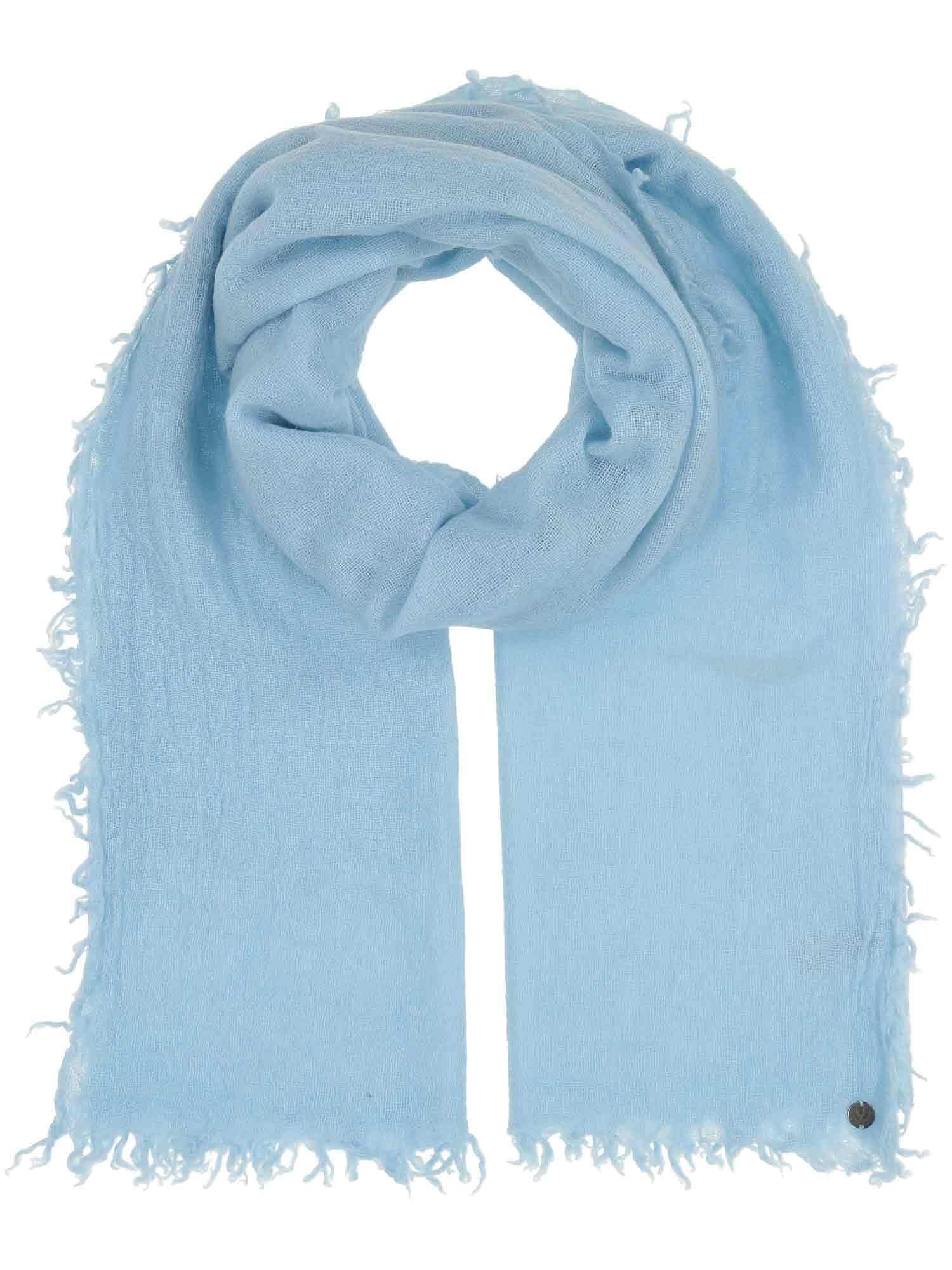 FRAAS Damen-Schal 70 x 180 cm - Modische Stola mit Fransen aus Wolle - Perfekt für jedes Outfit