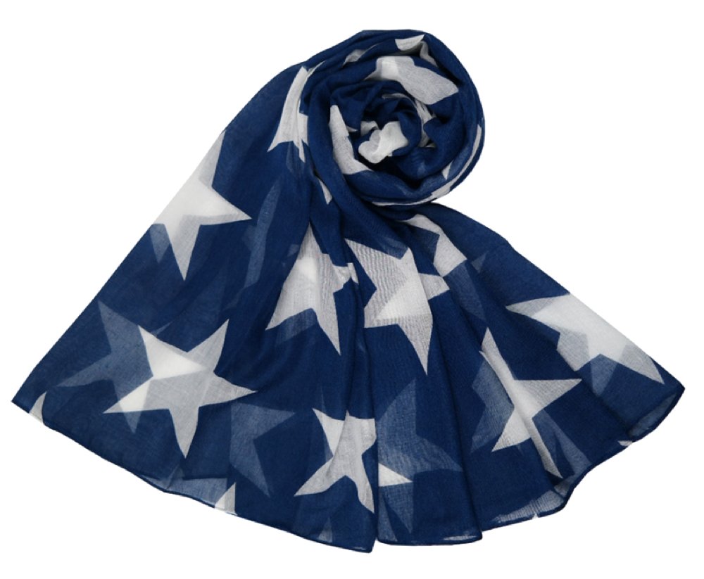 The Olive House Women's Navy Blue The Olive House® Big Star Scarf