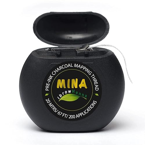 Miniatura 3 de MINA ibrow - Cuerda de microblading preentintada para mapeo de cejas, hilo de carbón de bambú, herramienta de medición sin desorden para marcar