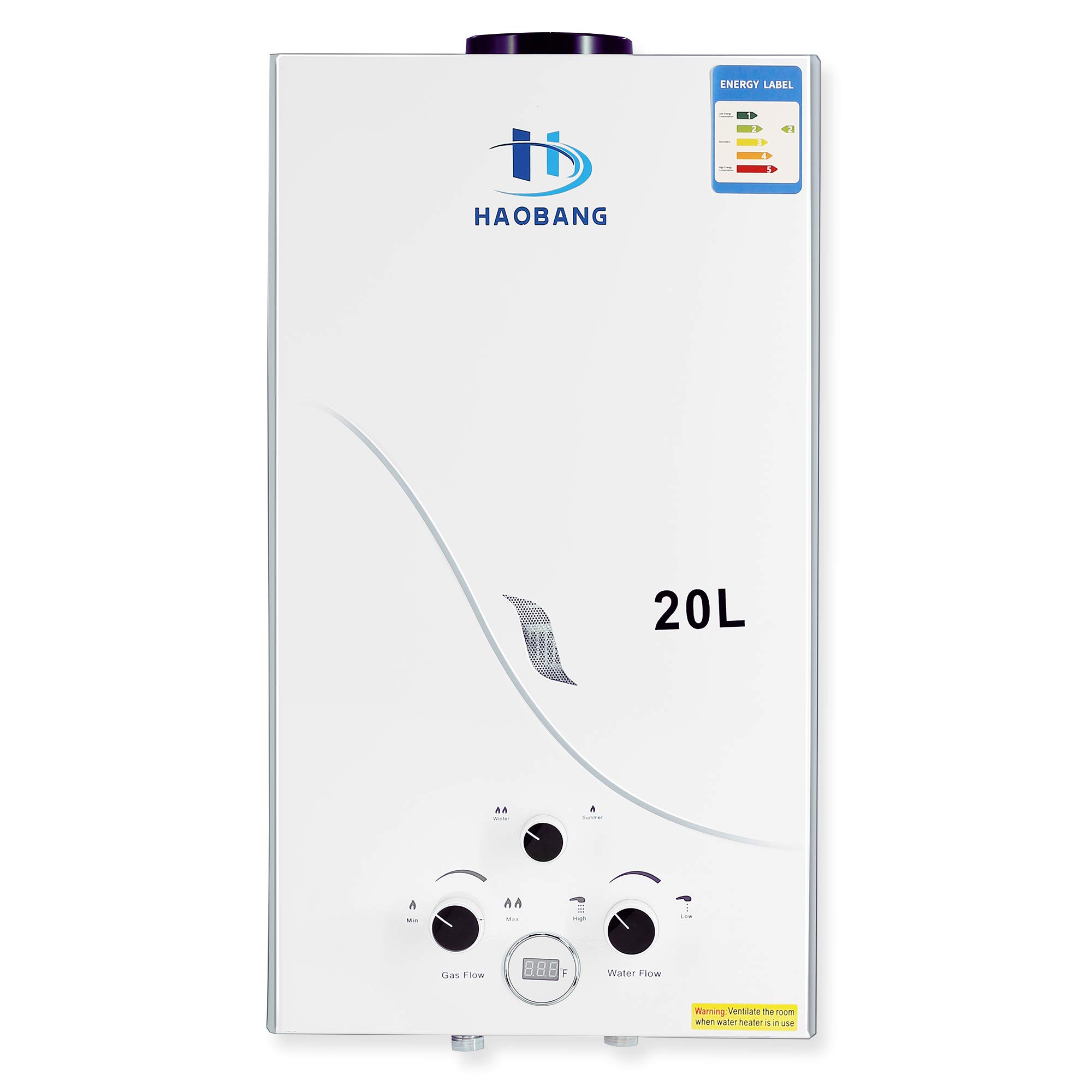 HB HAOBANG Gas Water Heater Liquefied Petroleum Gas 20L/min 5.4 GPM,  Instant Tankless Gas Hot Water Heater with Patented Protection Technology :  Amazon.sg: DIY u0026 Tools