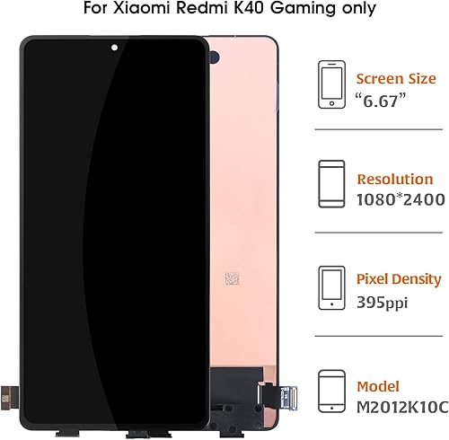Miniatura 2 de A-MIND Para Xiaomi Redmi K40 Gaming OLED Pantalla LCD de reemplazo de pantalla táctil digitalizar M2012K10C M2104K10AC Kits de reparación de montaje