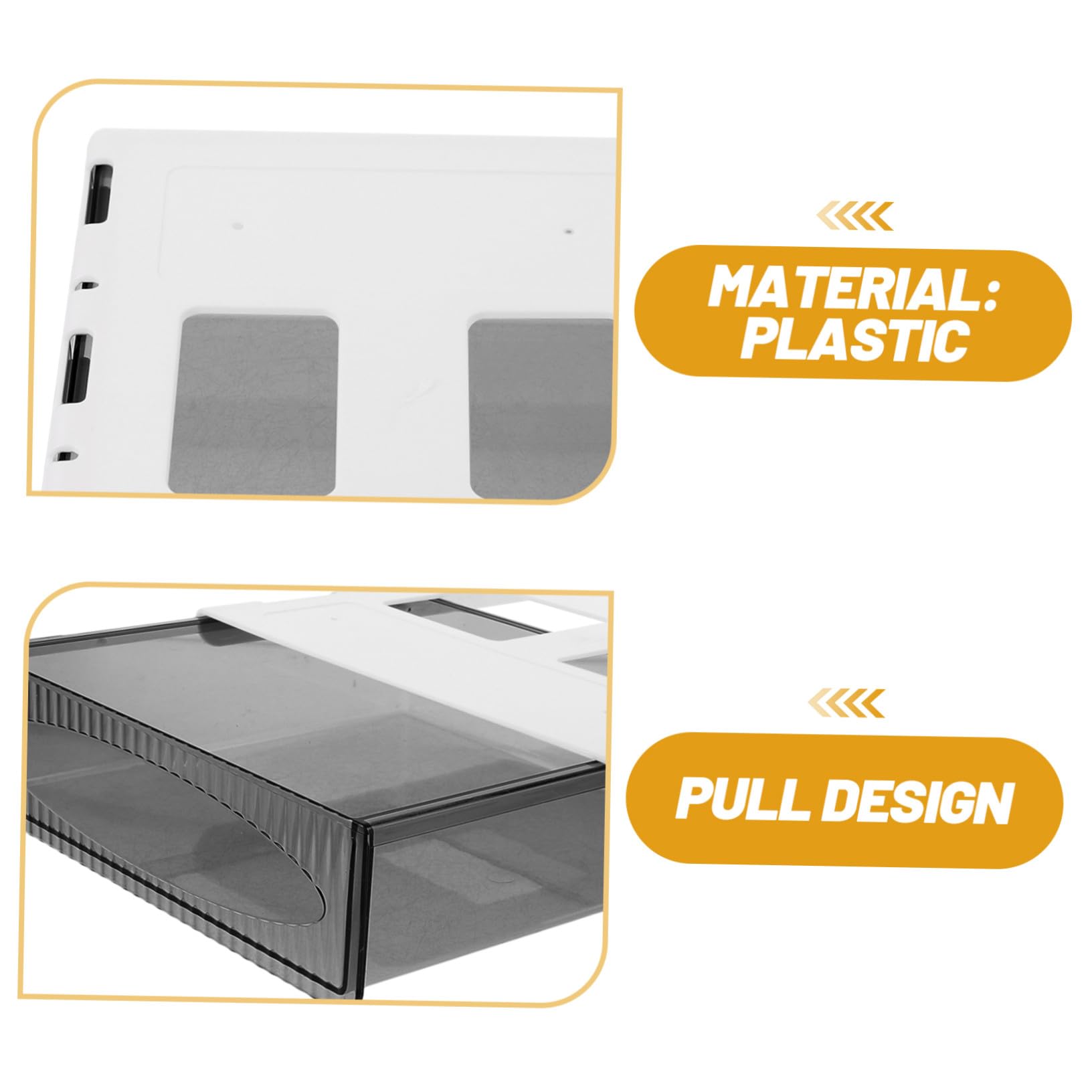 Gatuida 2pezzi Sotto Scrivania in Plastica Resistente Organizer da Ufficio Scatola Portaoggetti Cassetto Scorrevole per Casa e Ufficio