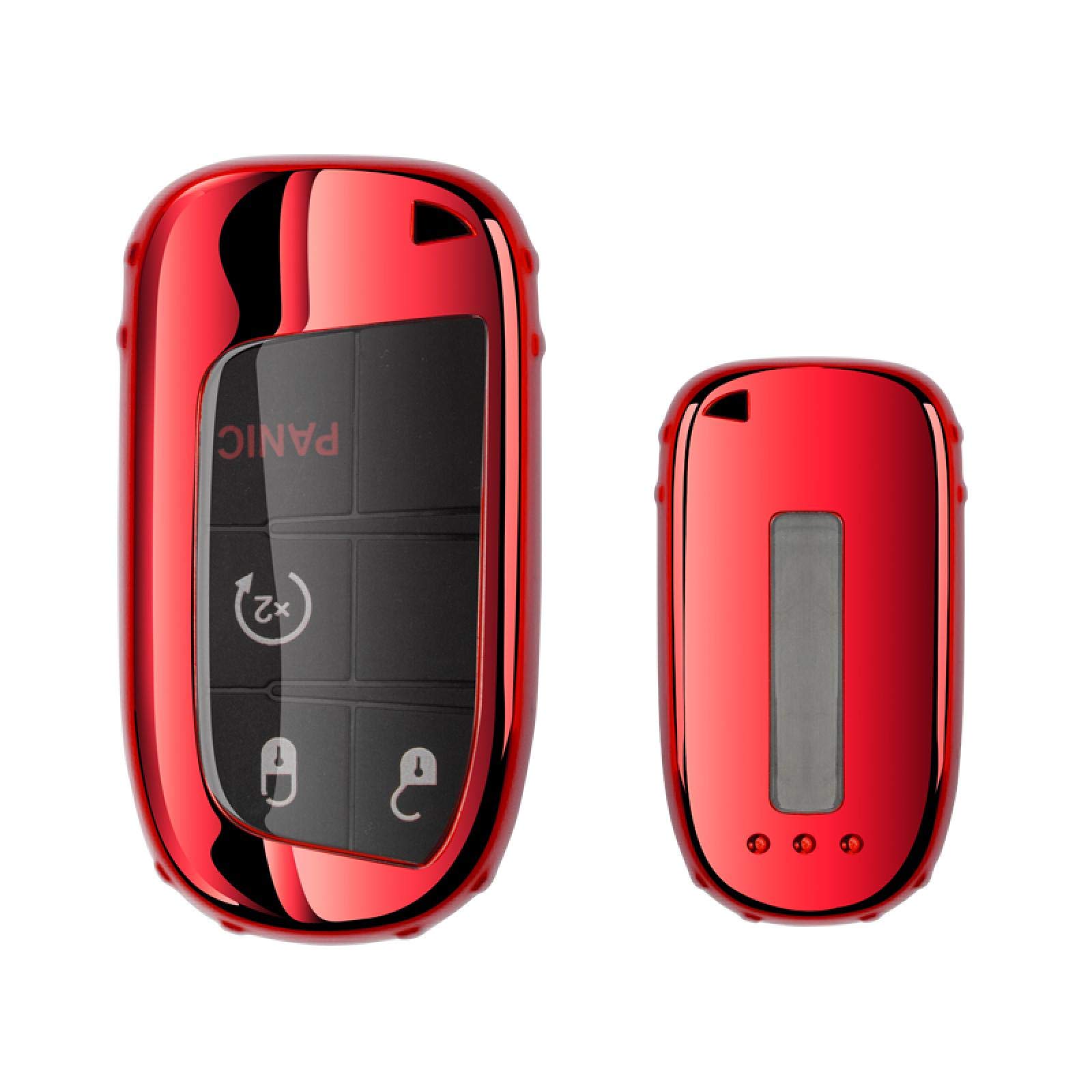 TPU Auto Remote Car Case Cover Key Protective Holder Shell,for Dodge Journey Jeep Cherokee Grand Cherokee Renegad redshell