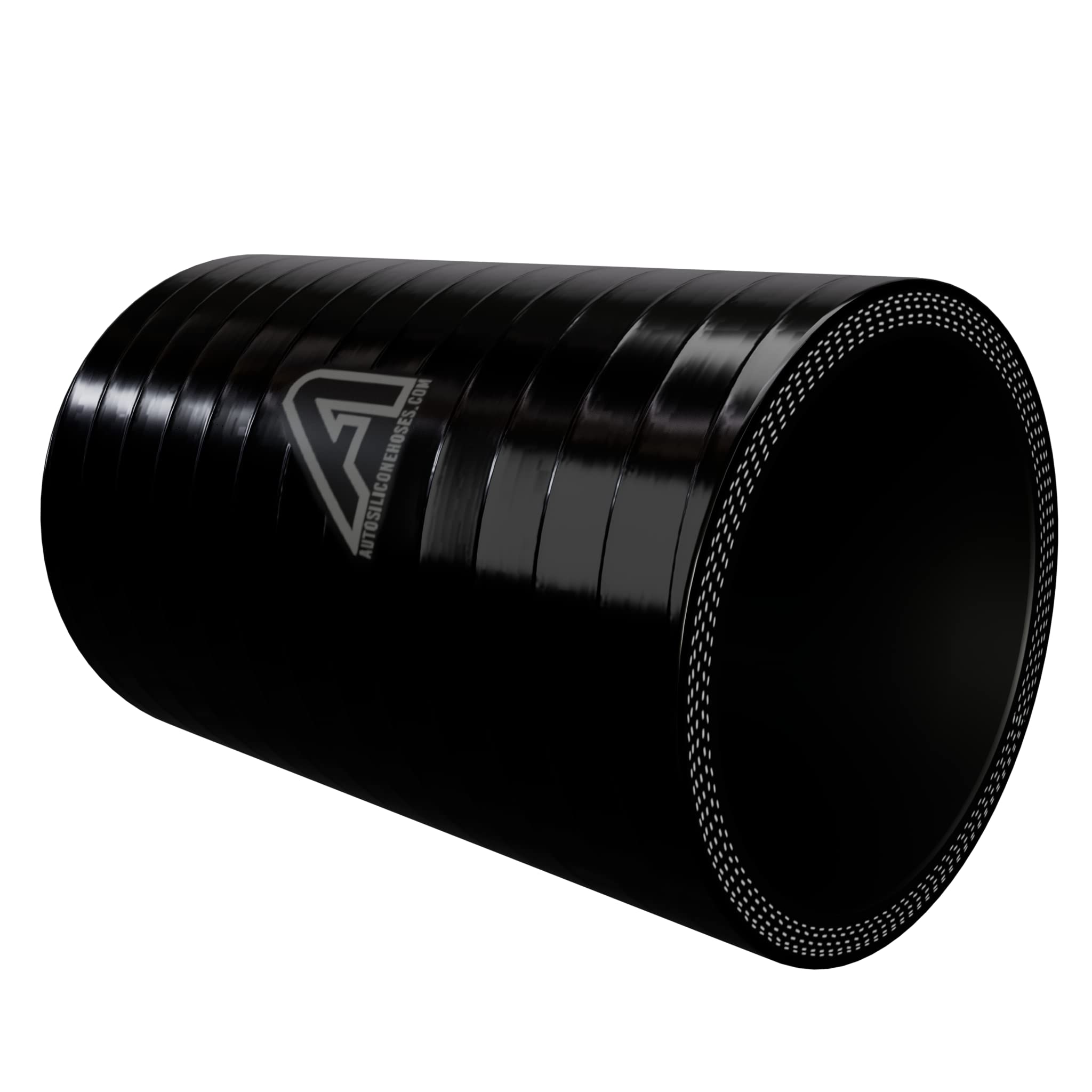 76mm 3" ID Silicone Straight Hose Joiner Coupler 75mm Length Black - 2