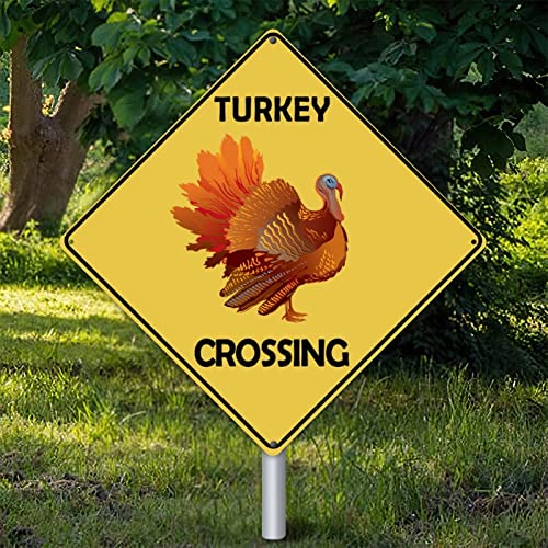 Panneau mural Turkey Crossing en métal vintage, décoration durable de qualité pour rue et cour
