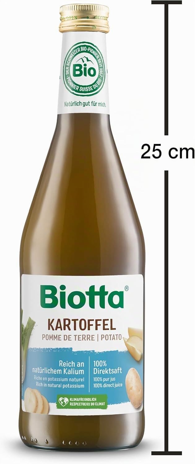 BIOTTA - Jus de Pommes de terre et de fenouil, lacto-fermenté - Préparation à base de pommes de terre 100% bio - Action ciblée Digestion - 500ml - Fabrication Suisse - Lot de 3