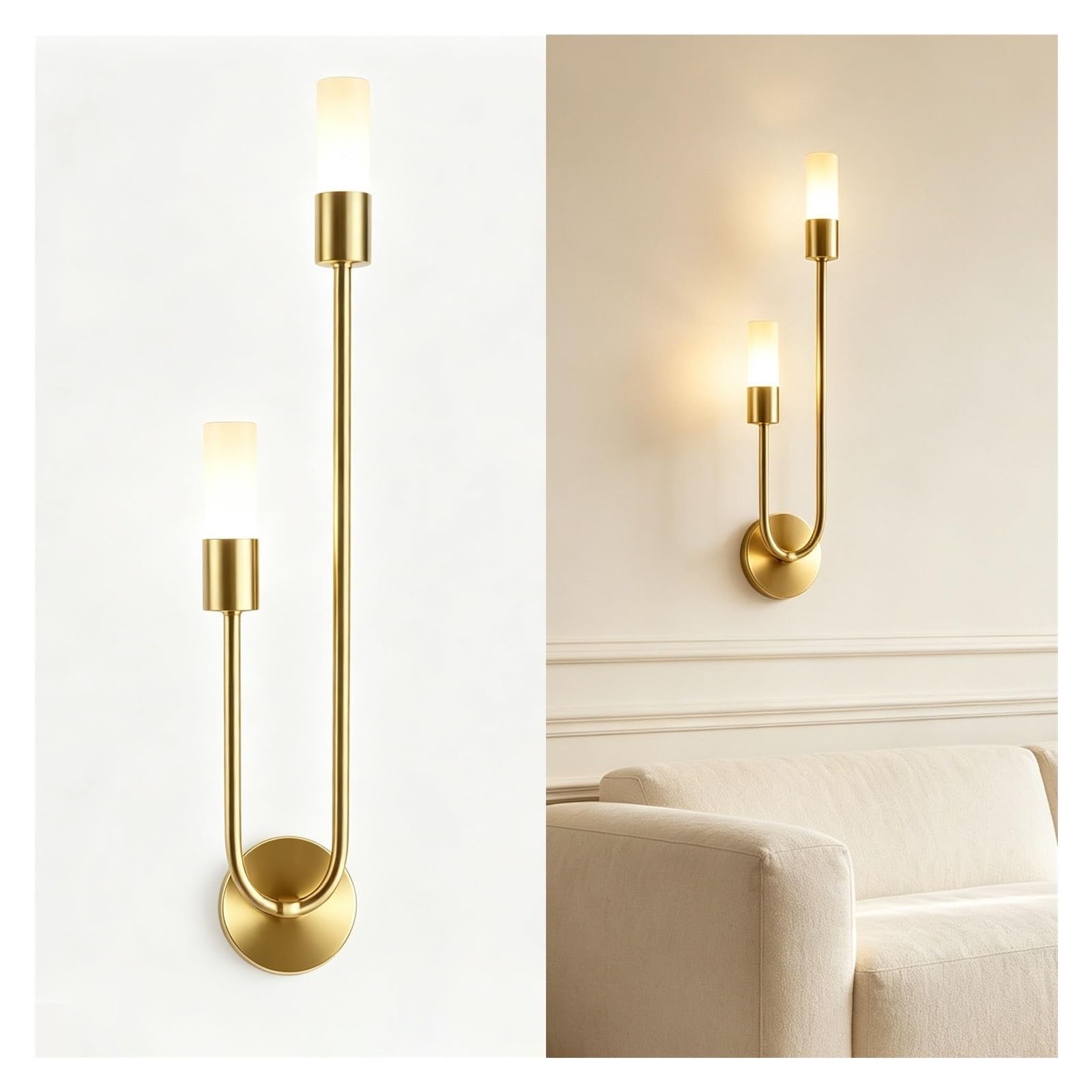 LUOYAOB Industrial Wall Sconce Black Wall Light Fixture Linear Lamp