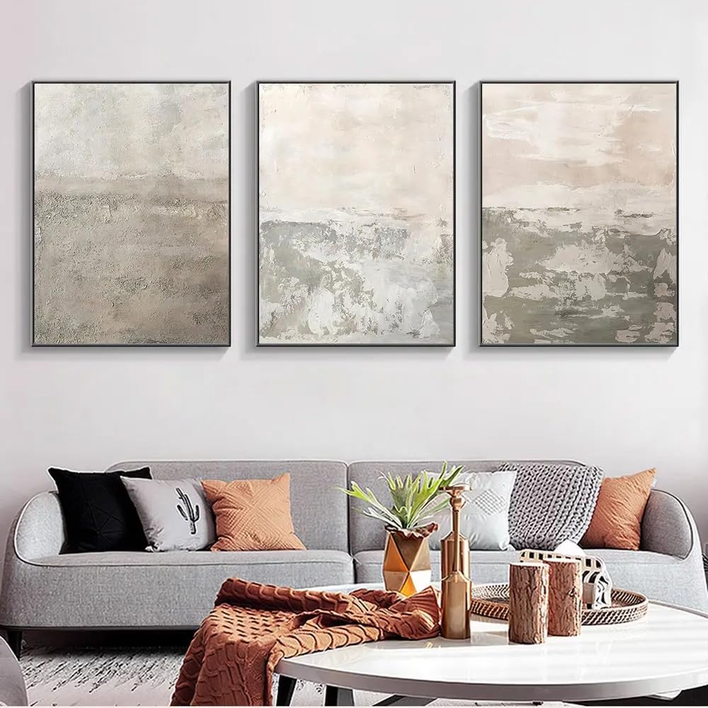 WUHBCZ Wall Posters-Abstract Cement Texture Pattern Modern Simple Canvas Print Painting Poster Pictures for Office Living Room Sofa Background Home Wall Decor-40 * 50cm/3PCS (No Frame)