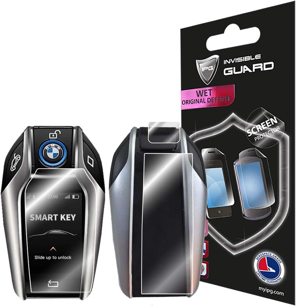 IPG Made for BMW 3-4-5 Series Smart Key Display HydroGel Screen Protector Invisible Touch Screen Sensitive Ultra HD Clear Film Anti Scratch Skin Guard - Smooth/Self-Healing for BmwSmartkey
