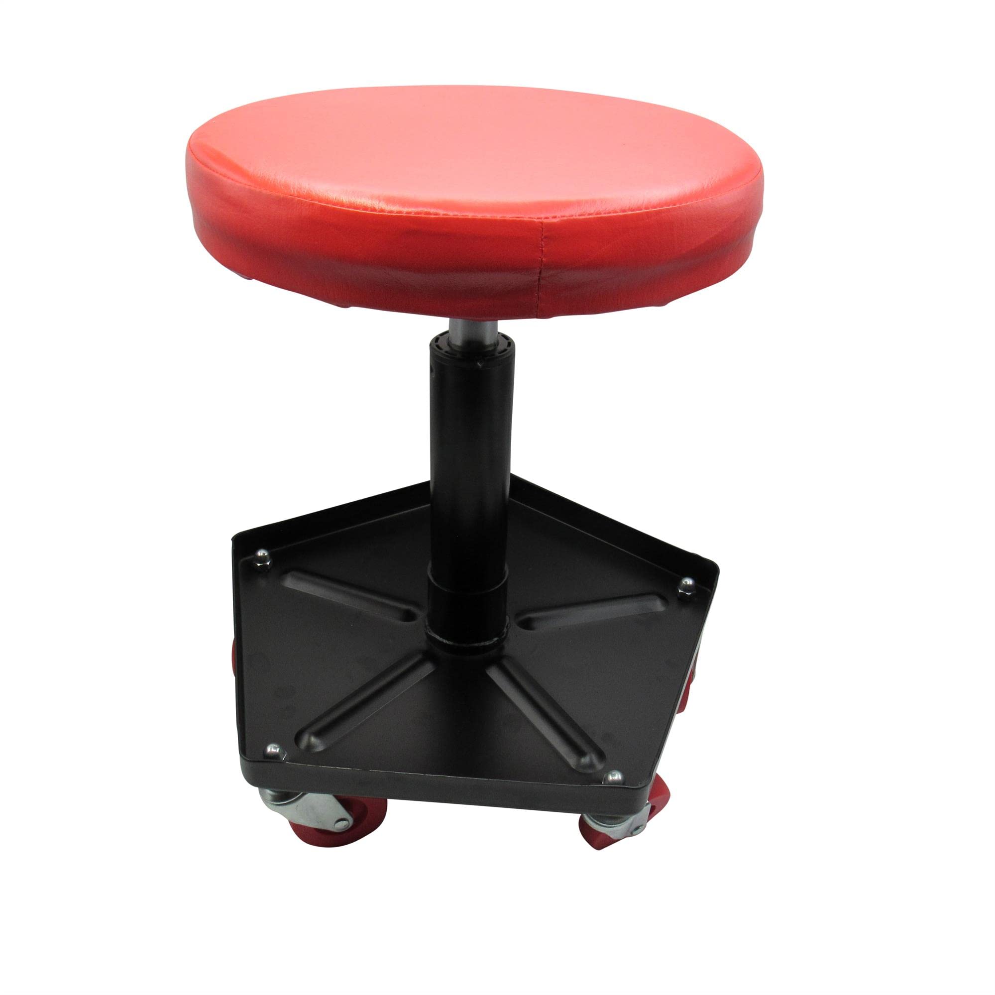 Secure Fix Direct Adjustable Mechanics Creeper Stool Seat (Rolling Garage Padded Workshop Chair)