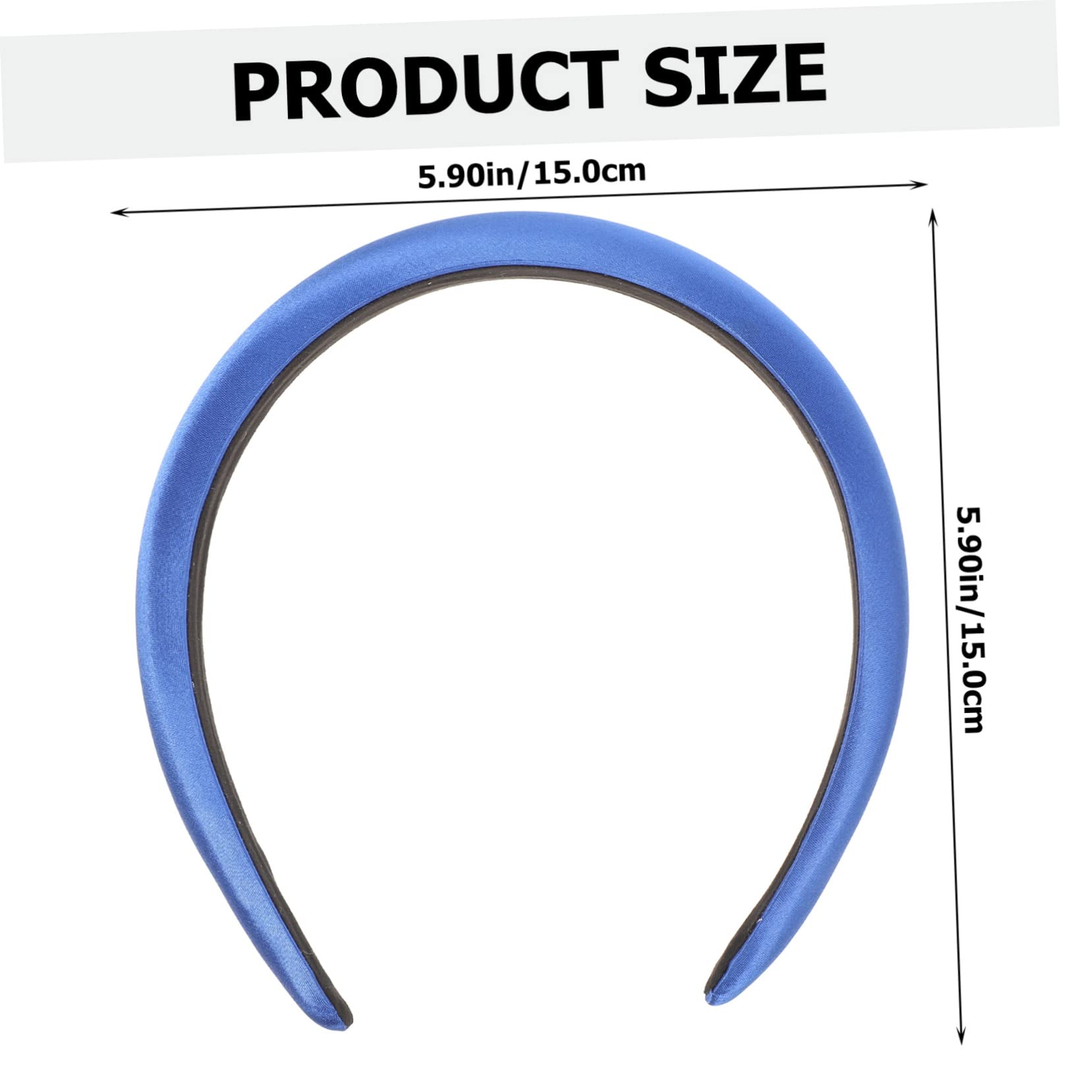 FRCOLOR 5pezzi Fascia Larga Imbottita Spugna Per Donne e Ragazze Headband Elegante Satin Accessorio Versatile Per Lisci e Ricci Comfort Per Tutti Giorni