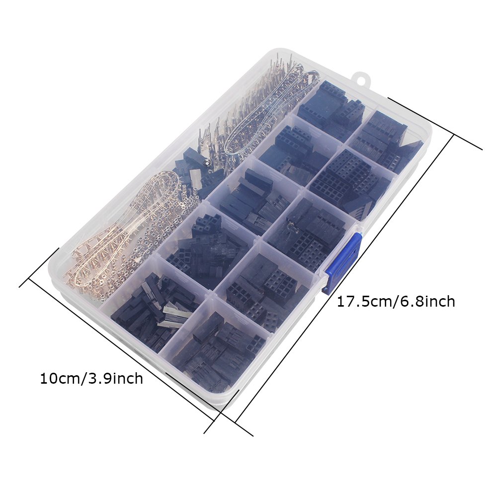 ARCELI 620 Pcs 2.54mm Pas SM Logement Connecteur Connecteur Mâle Femelle À Sertir Goupilles Adaptateur Assortiment Jst Connecteur Kit