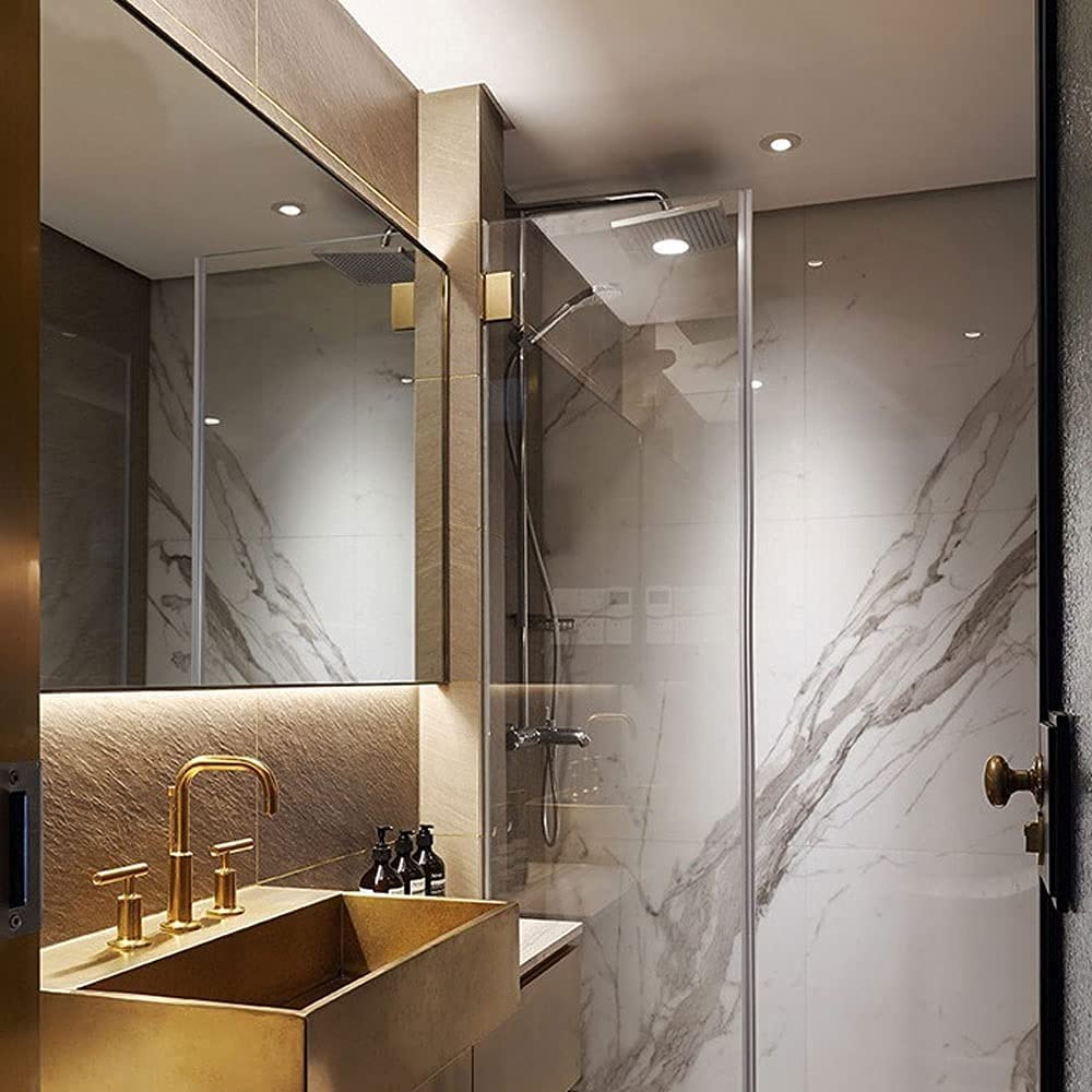 Lot de 2 Spots encastrés étanches IP65 pour Plafond, idéal pour Une Cuisine, Une Salle de Bain ou Une galerie, Blanc Chaud (7 W - 4 000 K).