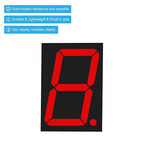 Miniatura 5 de PATIKIL Tubo digital con pantalla LED, paquete de 5 módulos de 7 segmentos, 10 pines, 1 broca, 1.2 x 1.7 x 0.3 pulgadas, ánodo común de 3.6 V,
