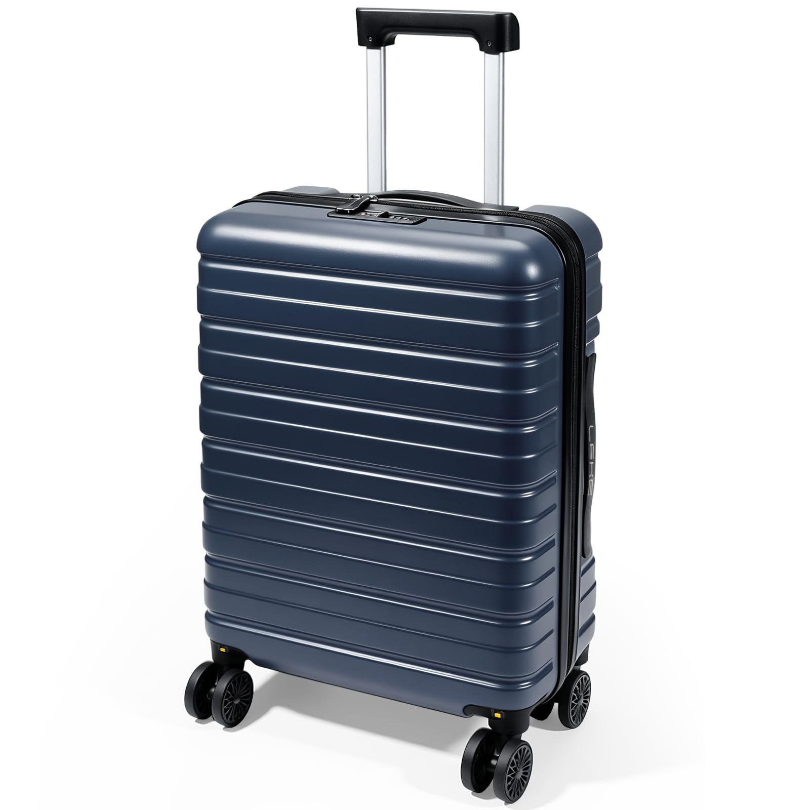 Lekesky Handgepäck Koffer 55x40x20cm - Trolley Handgepäck mit TSA Schloss und 4 Abnehmbaren Rollen, Leicht Hartschale für Ryanair, Lufthansa, Eurowings, Blau