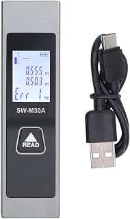 Wisecoco Medidor De Distancia Láser, Detector De Distancia De Telémetro Portátil De Alta Precisión con Cable USB