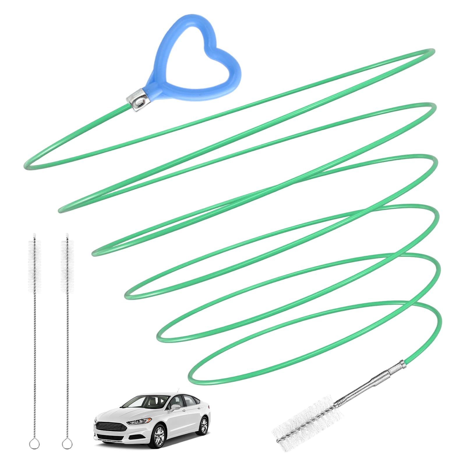 Asofelk 120inch Auto Sunroof Drain Cleaning Tool, | Extra-Long Pipe Cleaner for Clogged Car Windshields, Sewers & Refrigerator Drains Drain Brush Extra Long Pipe Cleaners